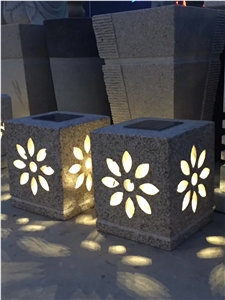 Chinese Granites G603 Stone Solar Lamp, Stone Solar Lantern