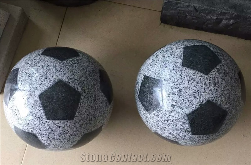 Chinese Grey Black Granites Footballs Polished Granites Ball,World Cup