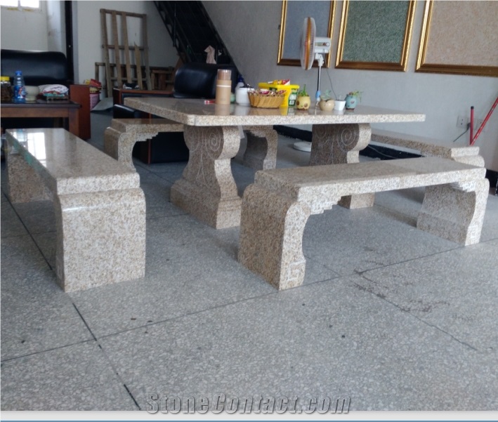 G603 G682 G654 Chinese Granites Tables Sets,Polished Table and Benches