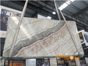 China Beige Onyx,White Wooden Onyx,Bookmatch,Translucence,Project,