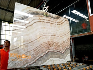 China Own Quarry Large Quantity Beige Onyx with Perfect Transpancy
