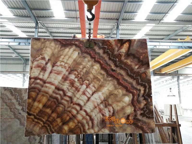 High Quality Colorful Onyx Slab Tiles/Wall Covering Natural Stone