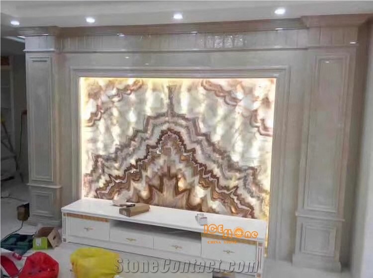 High Quality Colorful Onyx Slab Tiles/Wall Covering Natural Stone