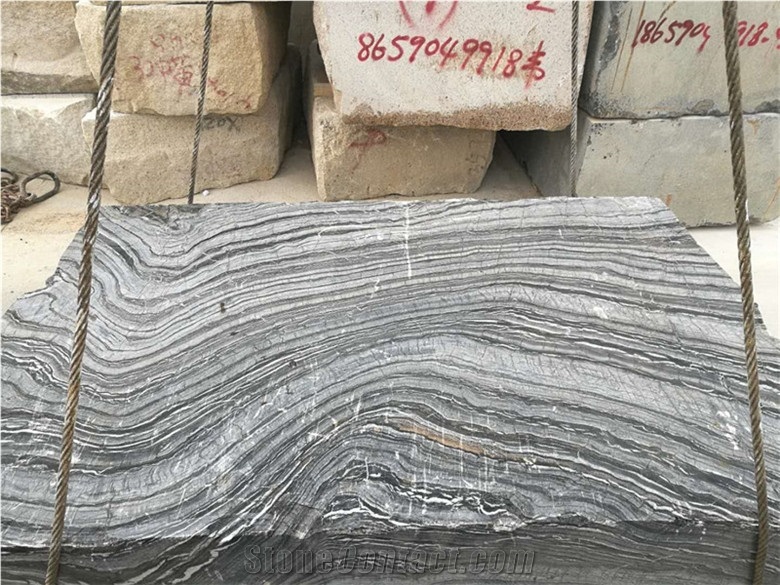 Marble Blocks Silver Wave Ancient Wood Forest Black Quarry