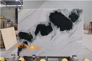 Panda White/China Quarry/Marble Stone Slabs/Tiles/Black Vein/Popular