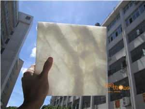 Pure White Onyx Slabs/Chinna Decoration Building Material/Good Backlit