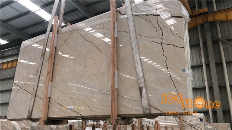 Sofitel Gold Marble over Flowing Canali Dragon Net Beige Slabs