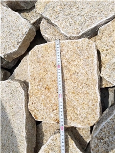 Sawn Cut Random Edges G682 Granite Pavers Rusty Granite Landscaping Stones