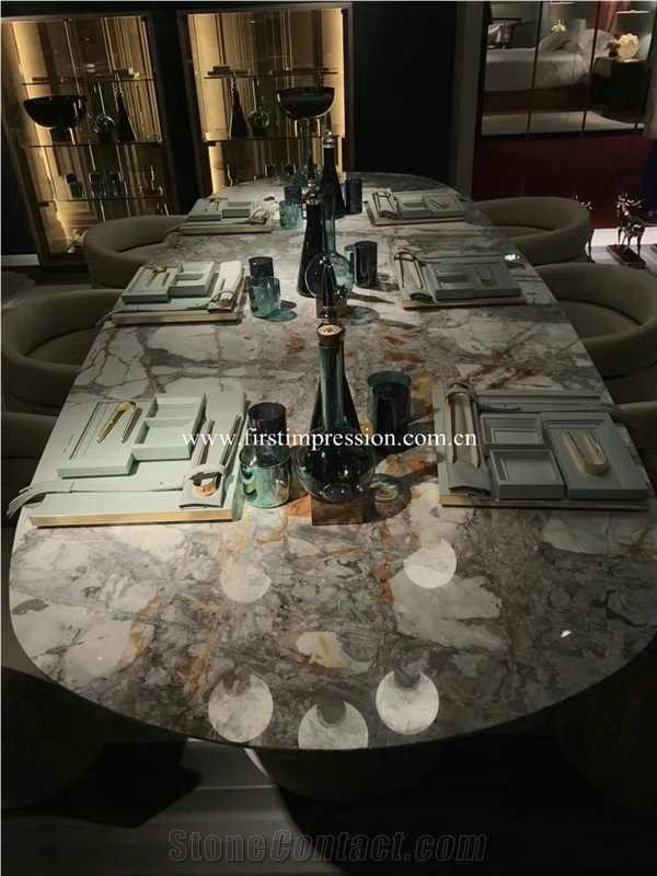 New Polished Snow White/Marble Tabletops