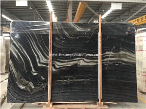 Silver Wave Slabs/China Cheap Black Wooden Marble Slabs&Tiles