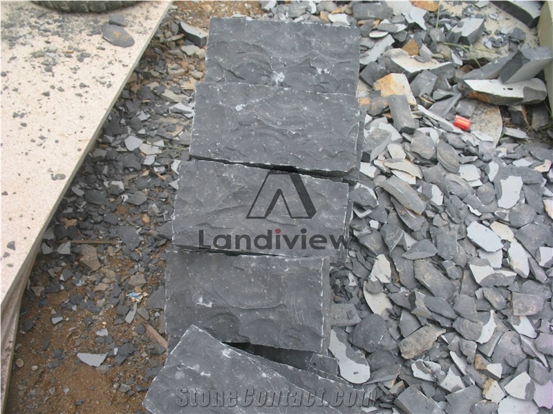 Black Basalt Cobblestone Natural Split Walkway Pavers Paving Sets