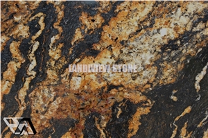 Magma Black Granite Natural Stone Tiles Slabs
