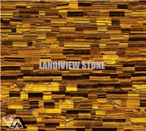 Tiger Eye Gold Semiprecious Stone Tiles Slabs