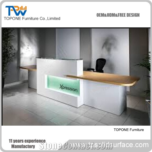 4 Person Design Marble Top Reception Desk