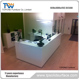 Acrylic Solid Surface Office Furniture Reception