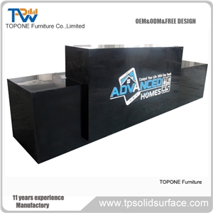 Acrylic Solid Surface Small Salon Reception Desk for Restaurant