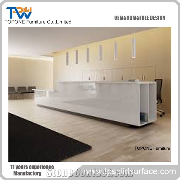 Artificial Stone Acrylic Solid Surface Office Furniture Reception