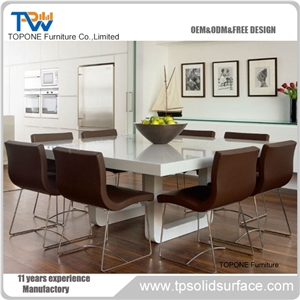 Dinner Table Furniture Solid Marble Surface Dining Table