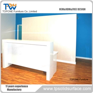 Fancy Reception Desk Solid Surface Counter Top