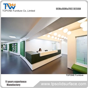 High Gloss Small Solid Surface Front Desk