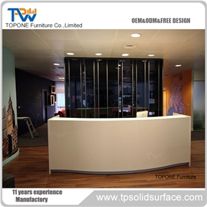 High Gloss Small Solid Surface Front Desk