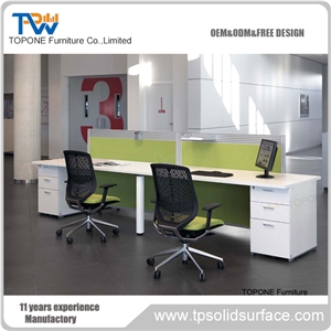 Luxury Office Desk with Round Shape, Artificial Stone Furniture