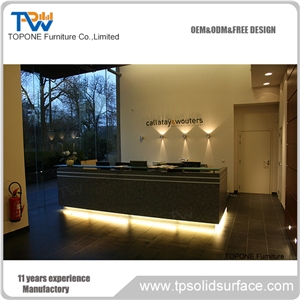 Made by Corian Solid Surface Used Reception Desk