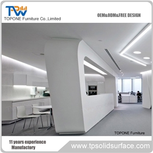 Marble Led Reception Desk Acrylic Solid Surface Front Table