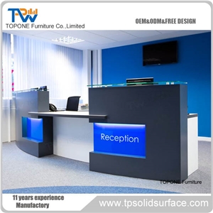 Modern Semi Circle Stone Reception Counter