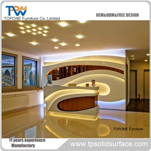 Oem Manufactured Led Illuminious Reception Counter