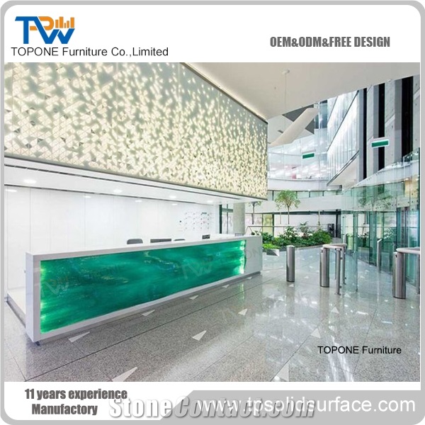 Office Furniture Reception Desk,Acrylic Solid Surface Table