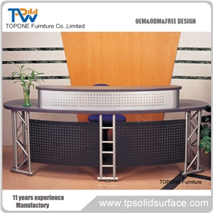Seamless Joint Artificial Marble Front Table Design