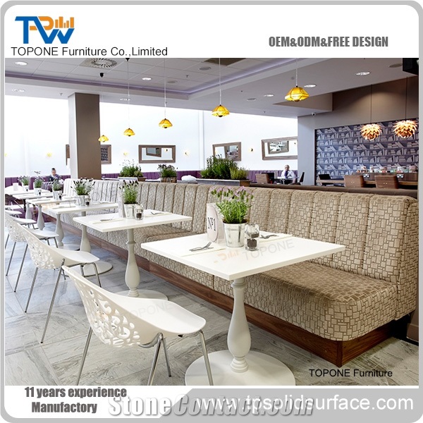 Solid Surface Restaurant Home Furniture/Dinner Table/Fast Food Table