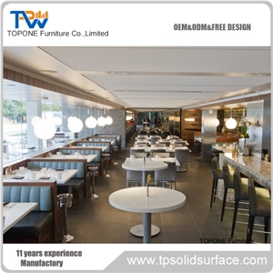 Solid Surface Restaurant Home Furniture/Dinner Table/Fast Food Table