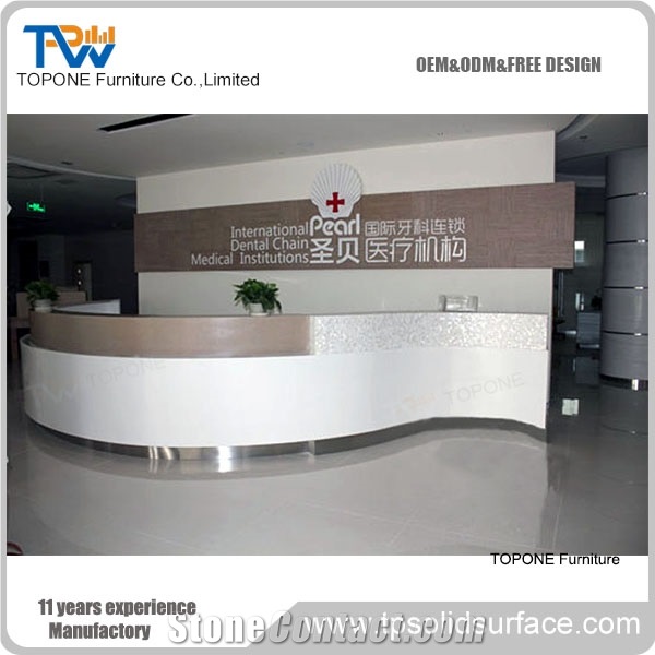 Stone Reception Counter,Manmade Stone Reception Desk/Tabletops