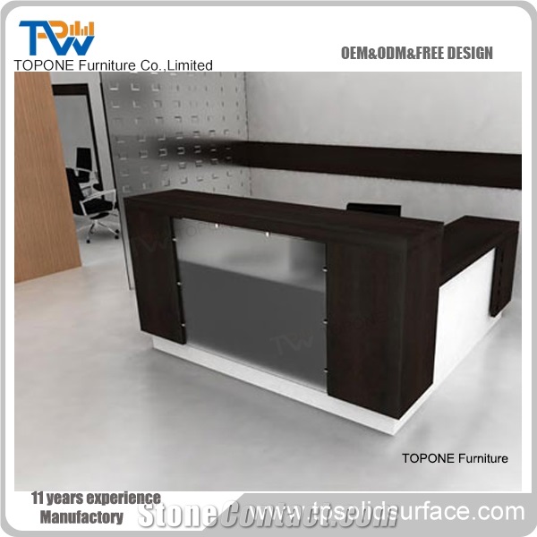White High Glossy Modern Reception Counter