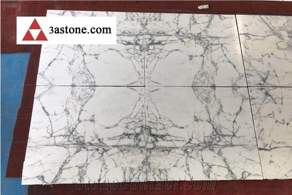 Engineering Snowflake White Composite Floor Tiles Honeycomb Marble