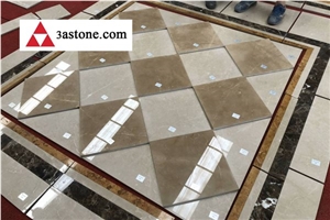 Polishing Gray and Beige Marble Composite Board&Floor Tiles Project
