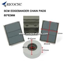 80x62mm Scm Brandit Edgebander Chain Pads Conveyor Track Pads