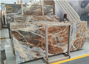 Blue Jeans Marble, Blue Veins White Marble Slabs