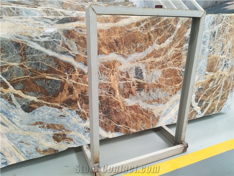 Blue Jeans Marble, Blue Veins White Marble Slabs
