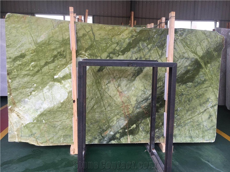 Dandong Verde Ming Green Marble Slab