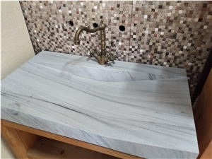 Nature Black White Marble Bathroom Wash Basin Sink