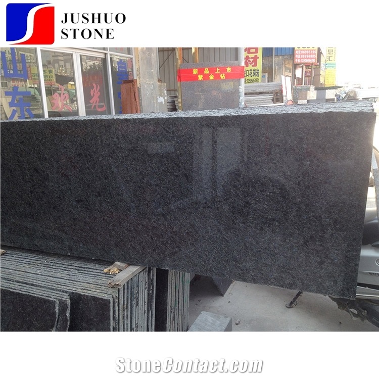 Angola Black Granite Blue in Night Granite Tile Slab for Cut to Size