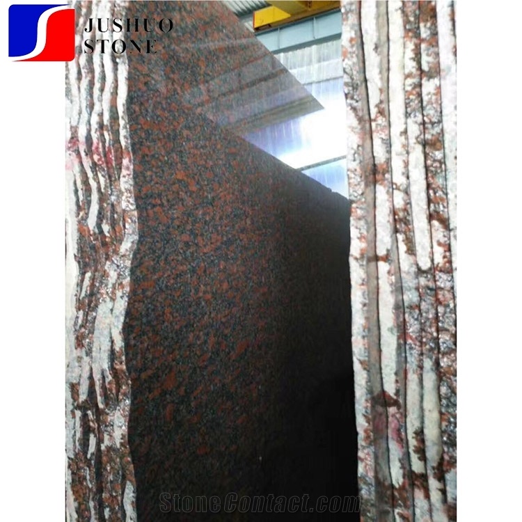 Bengal Red Pearl Granite,India Red Stone Own Block Price Big Slab Tile