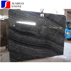 China Black Kenya Marble/Silver Wave Slabs/Wooden Pattern Tiles Stone