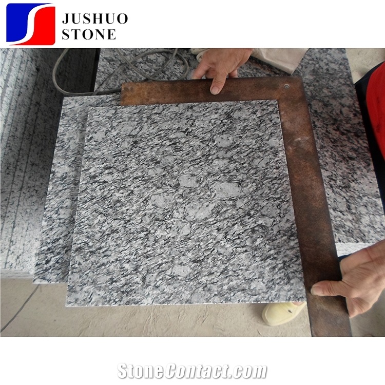 China Cheap Granite Lang Hua White Granite Spray White Customized Tile