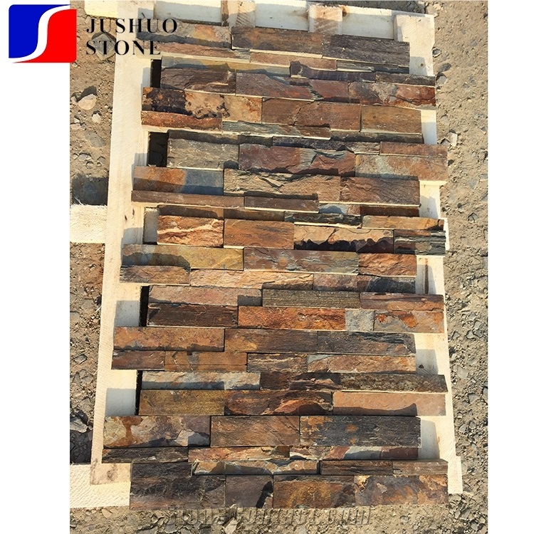 China Copper Rusty Natural Slate Tiles Cheap Good Quality Culture Stone