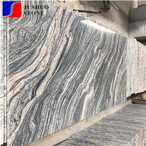 China Juparana Black Wood Grain Dark Grey Wooden Veined Granite Tiles