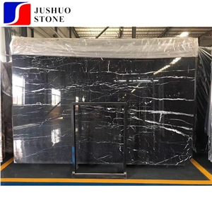 China Marquina Black Marble Stock Slab Want to Sell with Factory Price